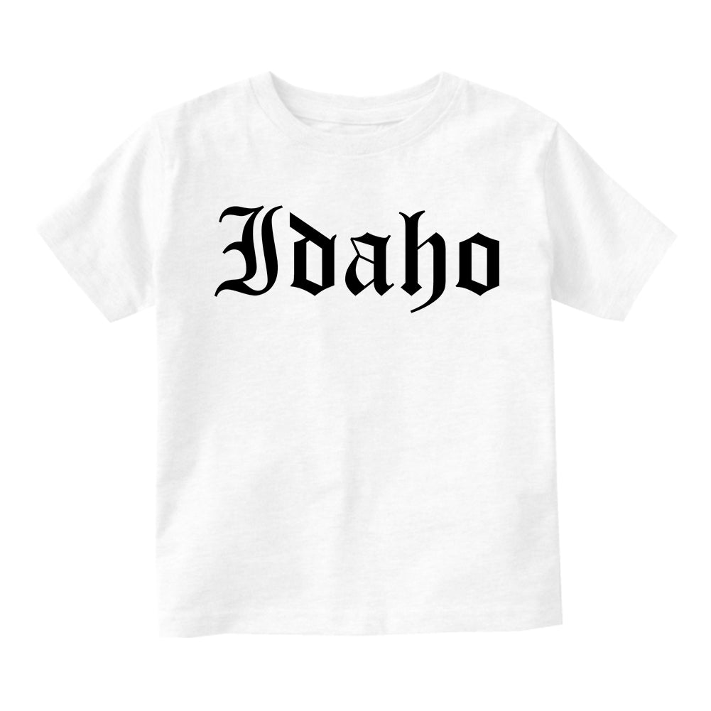 Idaho State Old English Infant Baby Boys Short Sleeve T-Shirt White