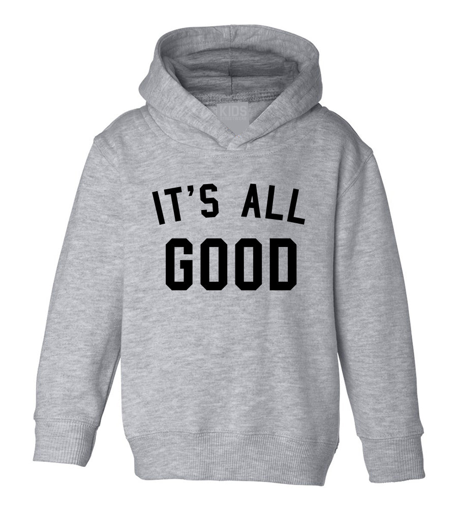 Its All Good Toddler Boys Pullover Hoodie Grey