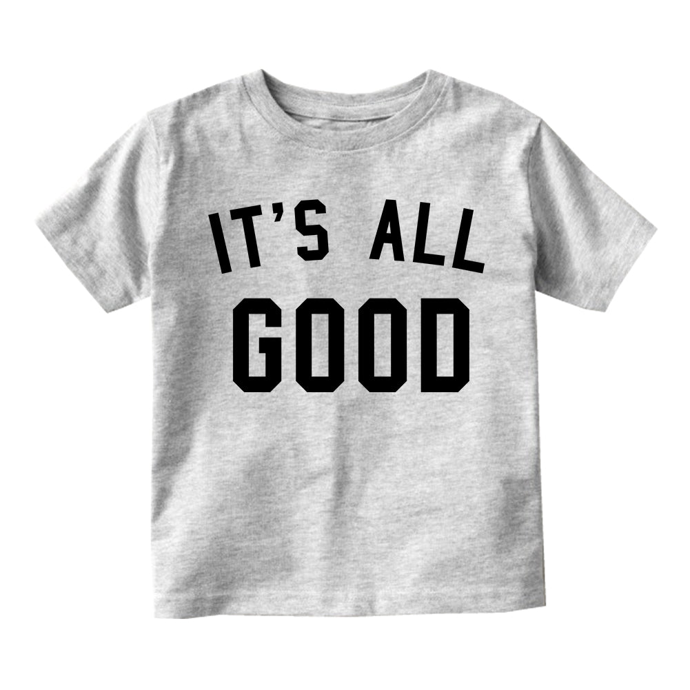 Its All Good Toddler Boys Short Sleeve T-Shirt Grey