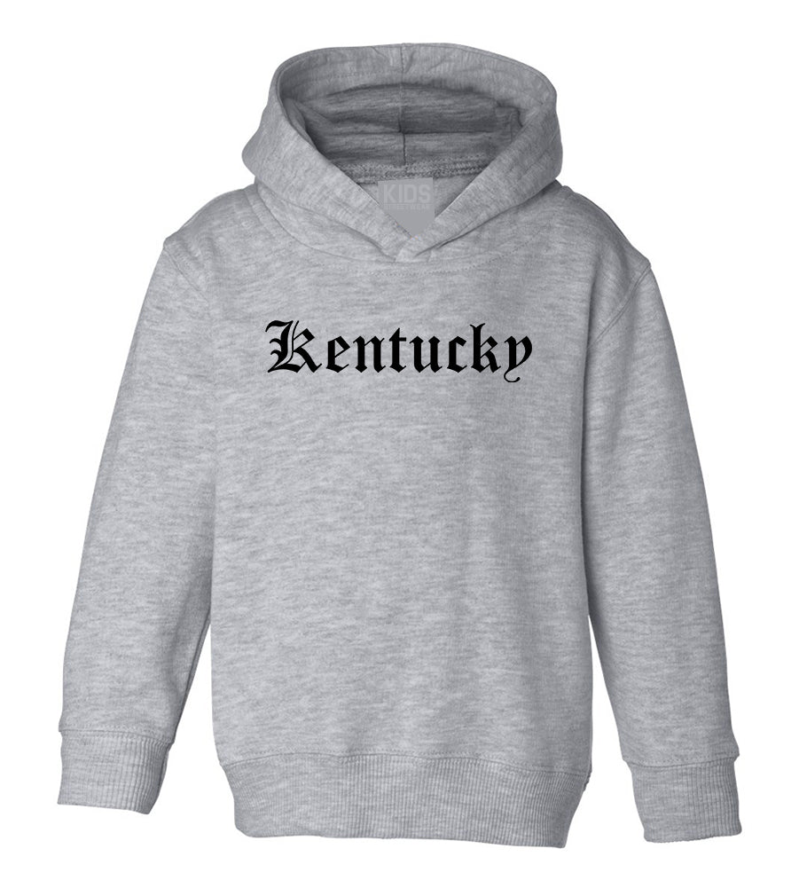 Kentucky State Old English Toddler Boys Pullover Hoodie Grey