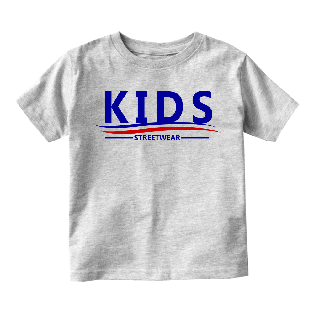 Kids Streetwear For President Infant Baby Boys Short Sleeve T-Shirt Grey