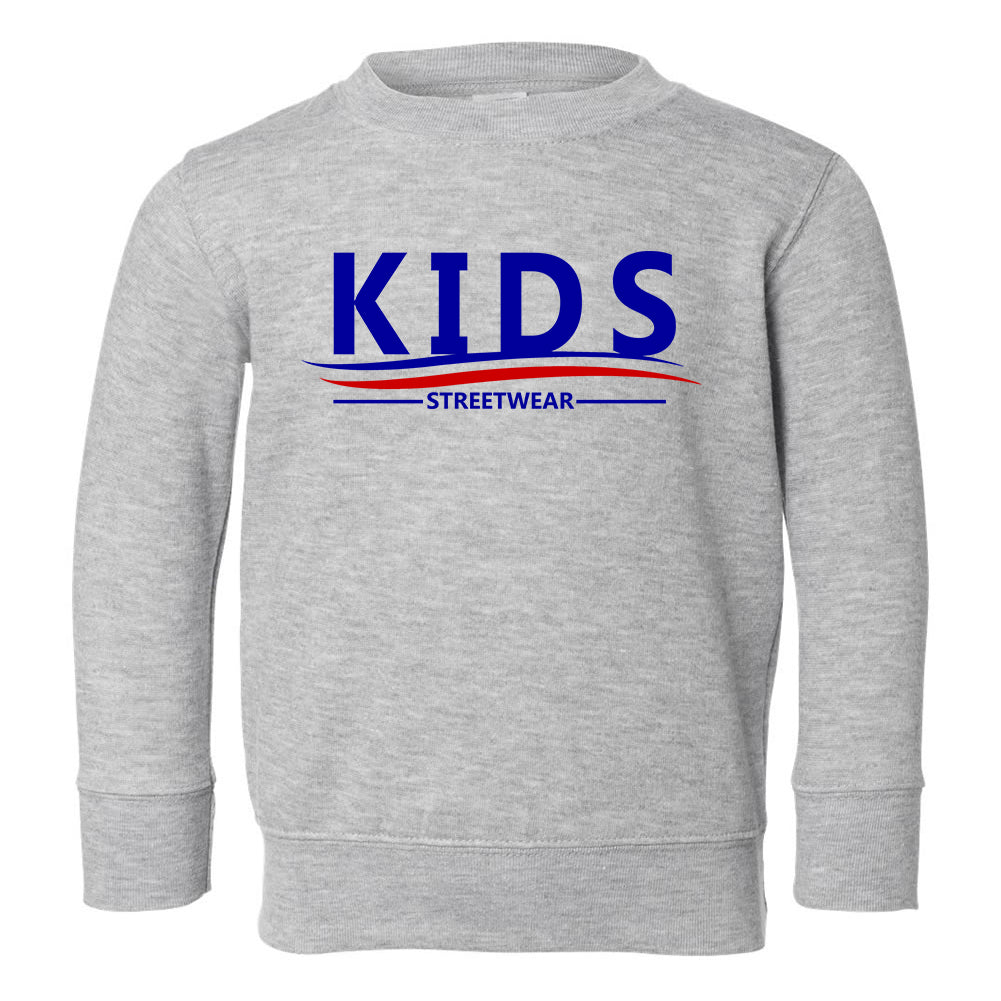 Kids Streetwear For President Toddler Boys Crewneck Sweatshirt Grey