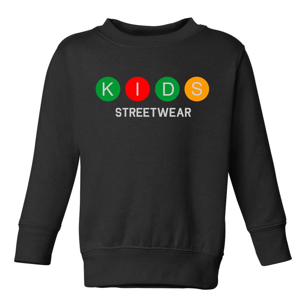 Kids Streetwear NYC Transit Toddler Boys Crewneck Sweatshirt Black