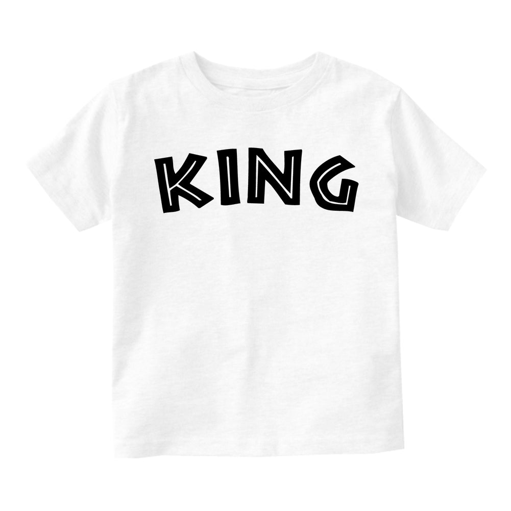King Royalty African Font Infant Baby Boys Short Sleeve T-Shirt White