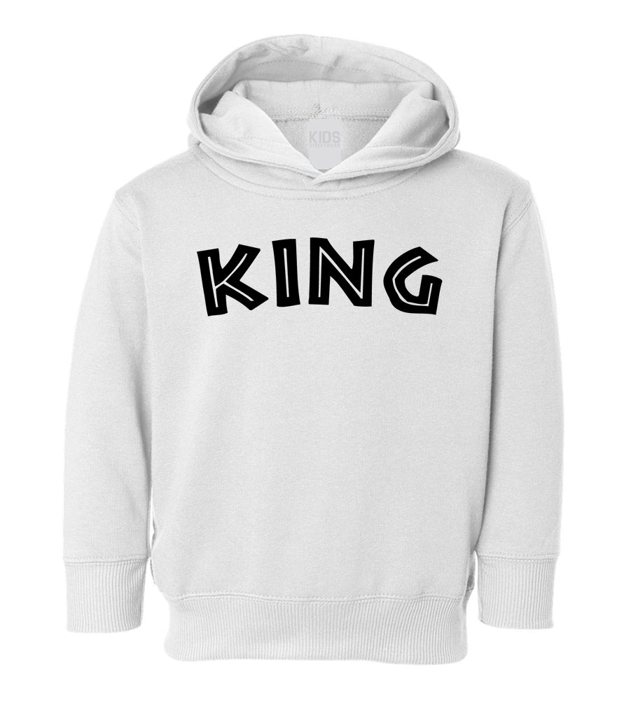 King Royalty African Font Toddler Boys Pullover Hoodie White