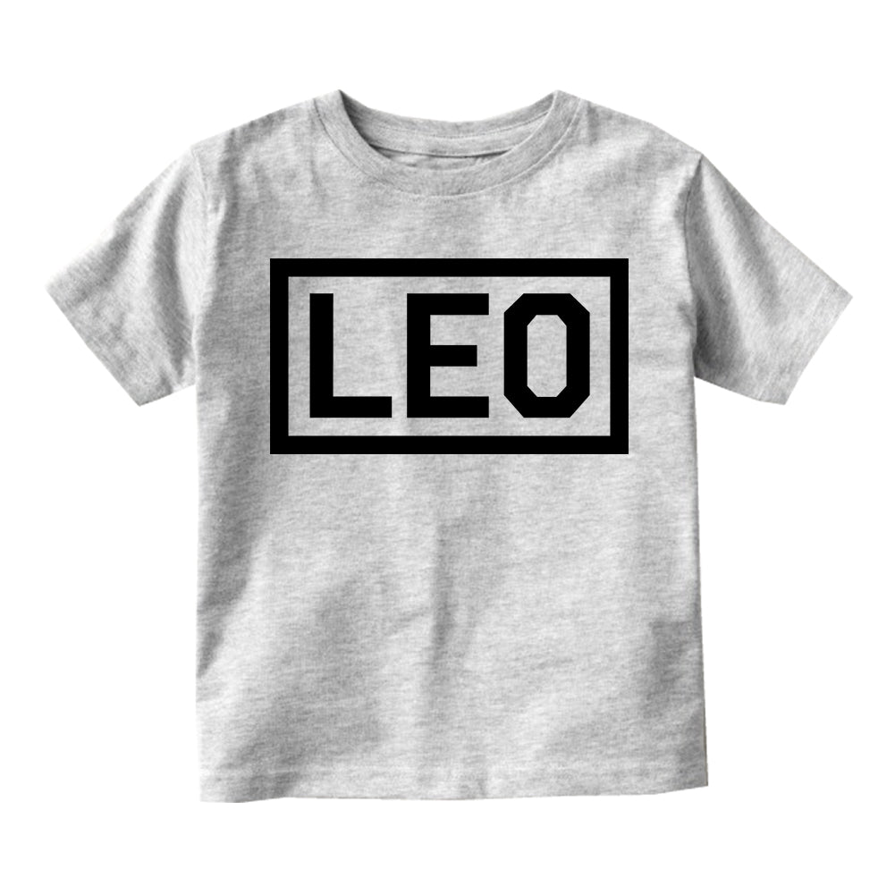 Leo Horoscope Sign Toddler Boys Short Sleeve T-Shirt Grey