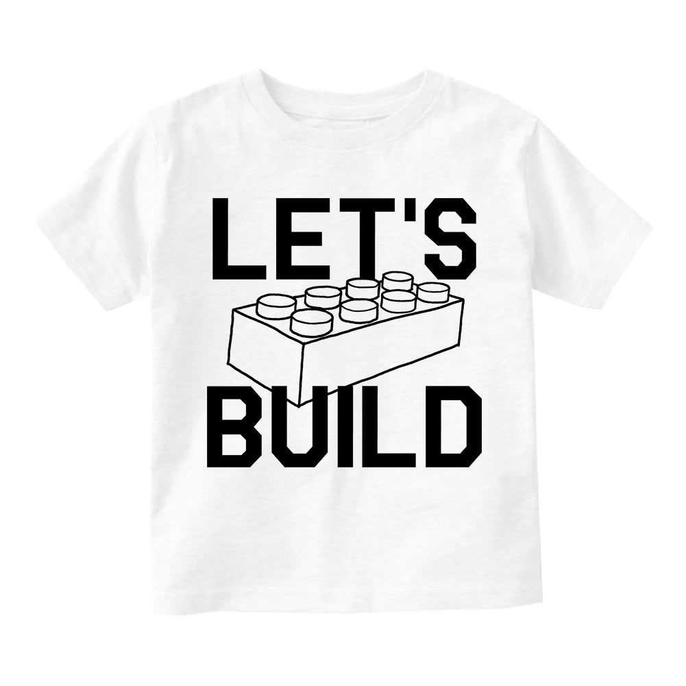 Lets Build Infant Baby Boys Short Sleeve T-Shirt White
