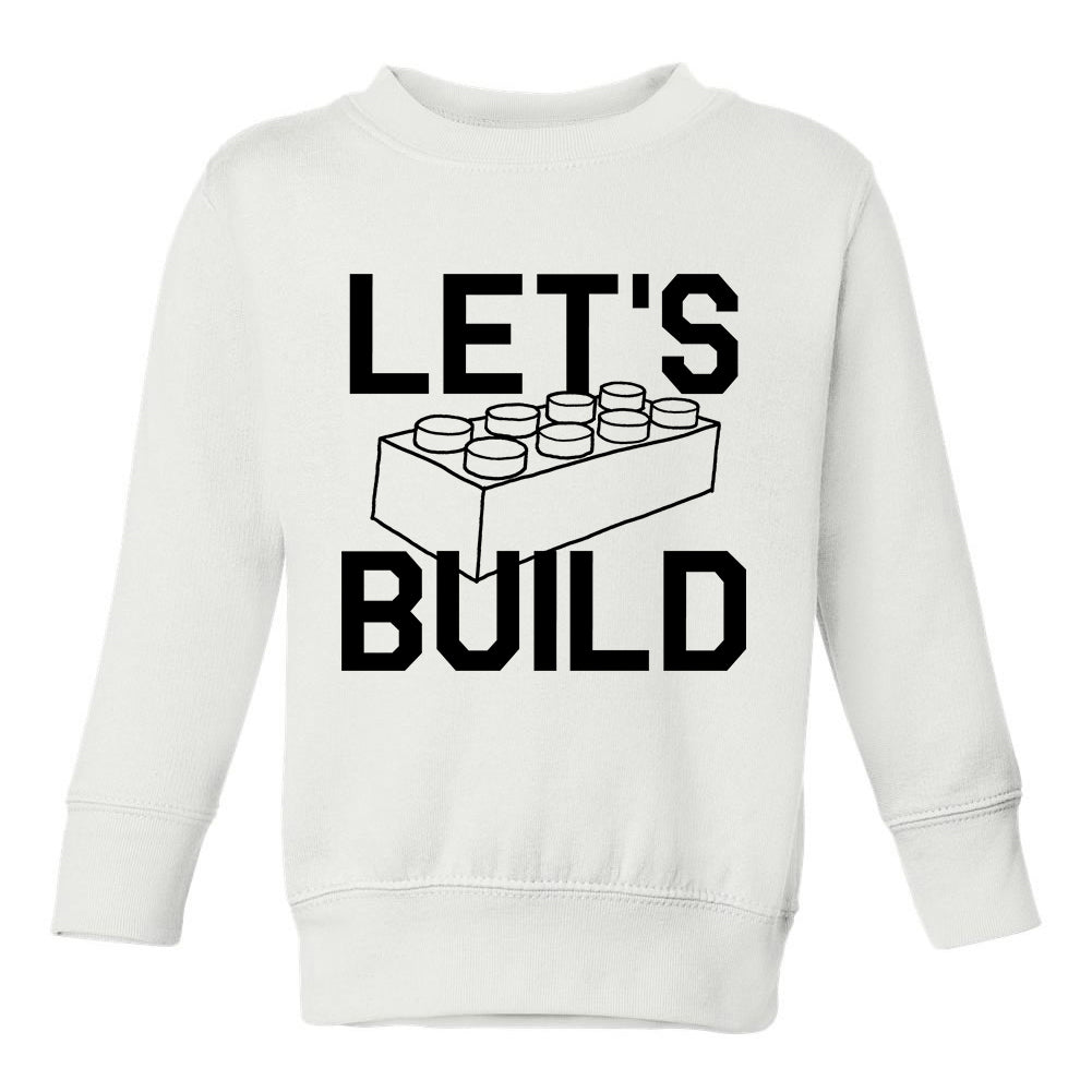 Lets Build Toddler Boys Crewneck Sweatshirt White