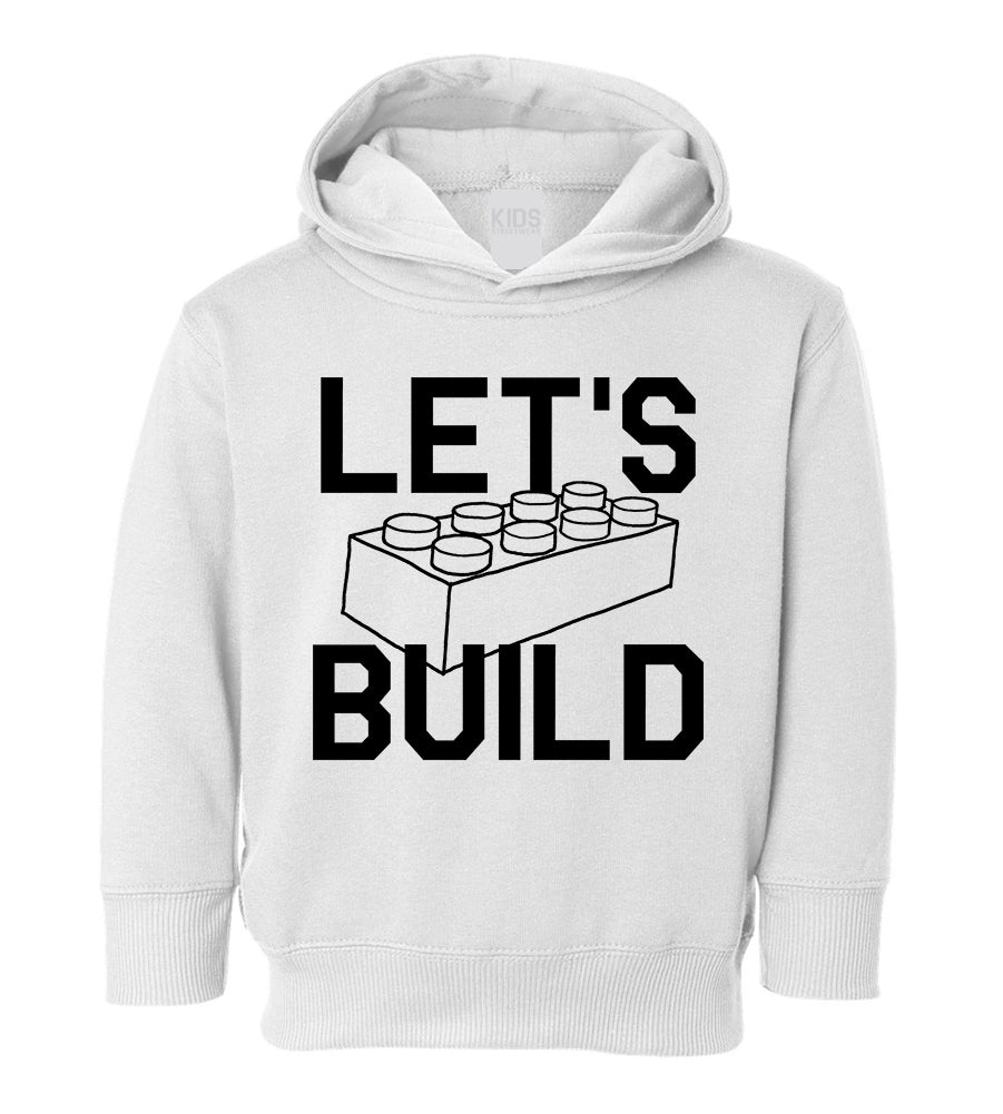 Lets Build Toddler Boys Pullover Hoodie White