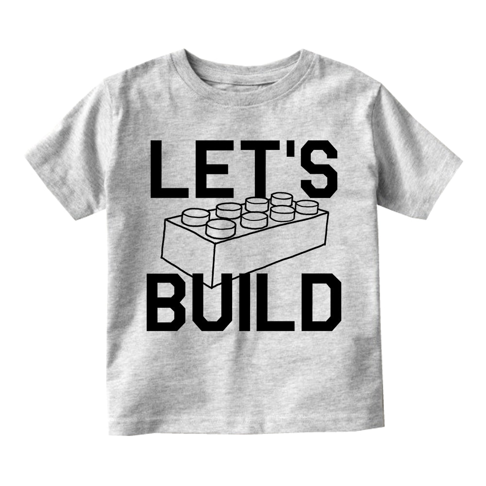 Lets Build Toddler Boys Short Sleeve T-Shirt Grey