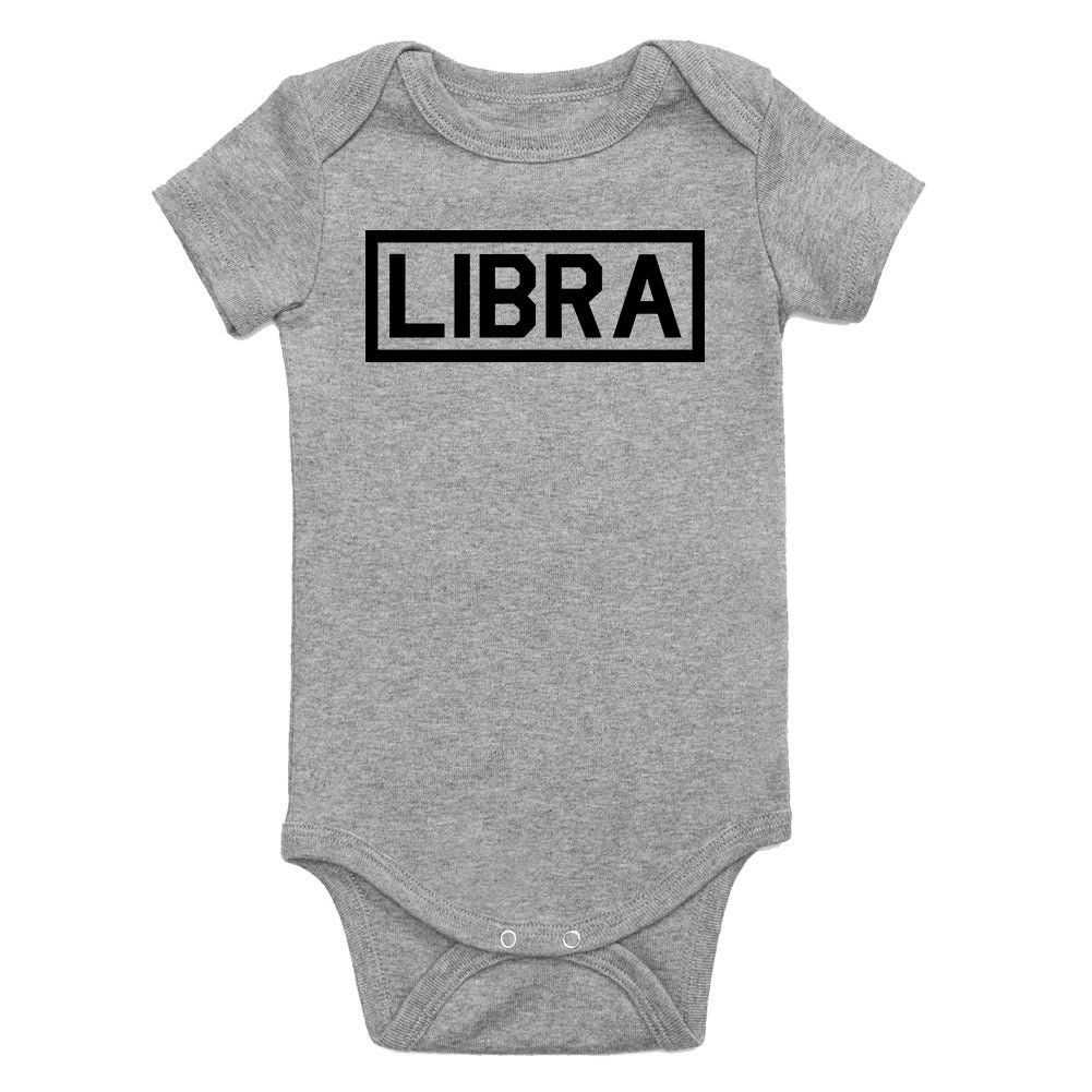 Libra Horoscope Sign Infant Baby Boys Bodysuit Grey