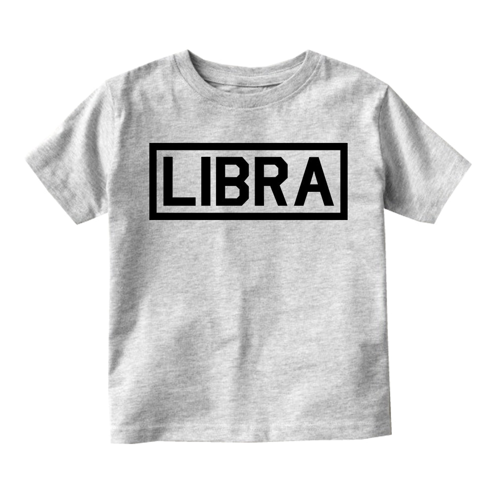Libra Horoscope Sign Toddler Boys Short Sleeve T-Shirt Grey