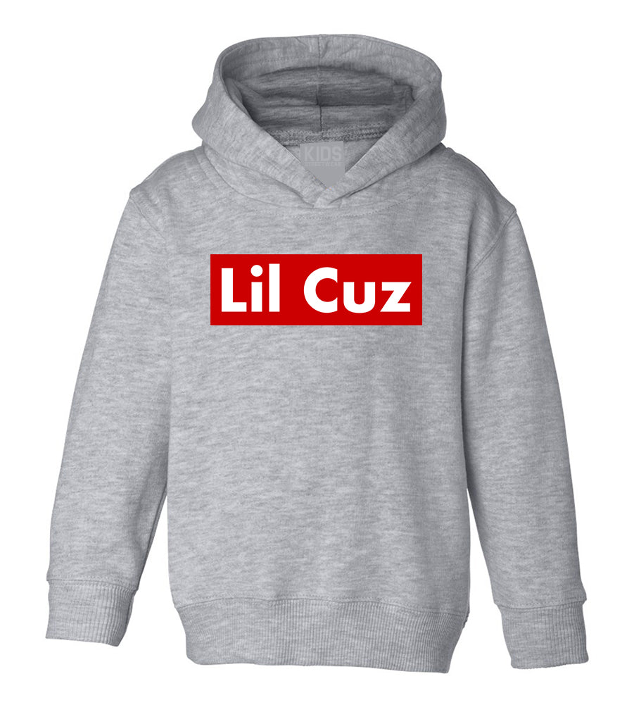 Lil Cuz Red Box Toddler Boys Pullover Hoodie Grey