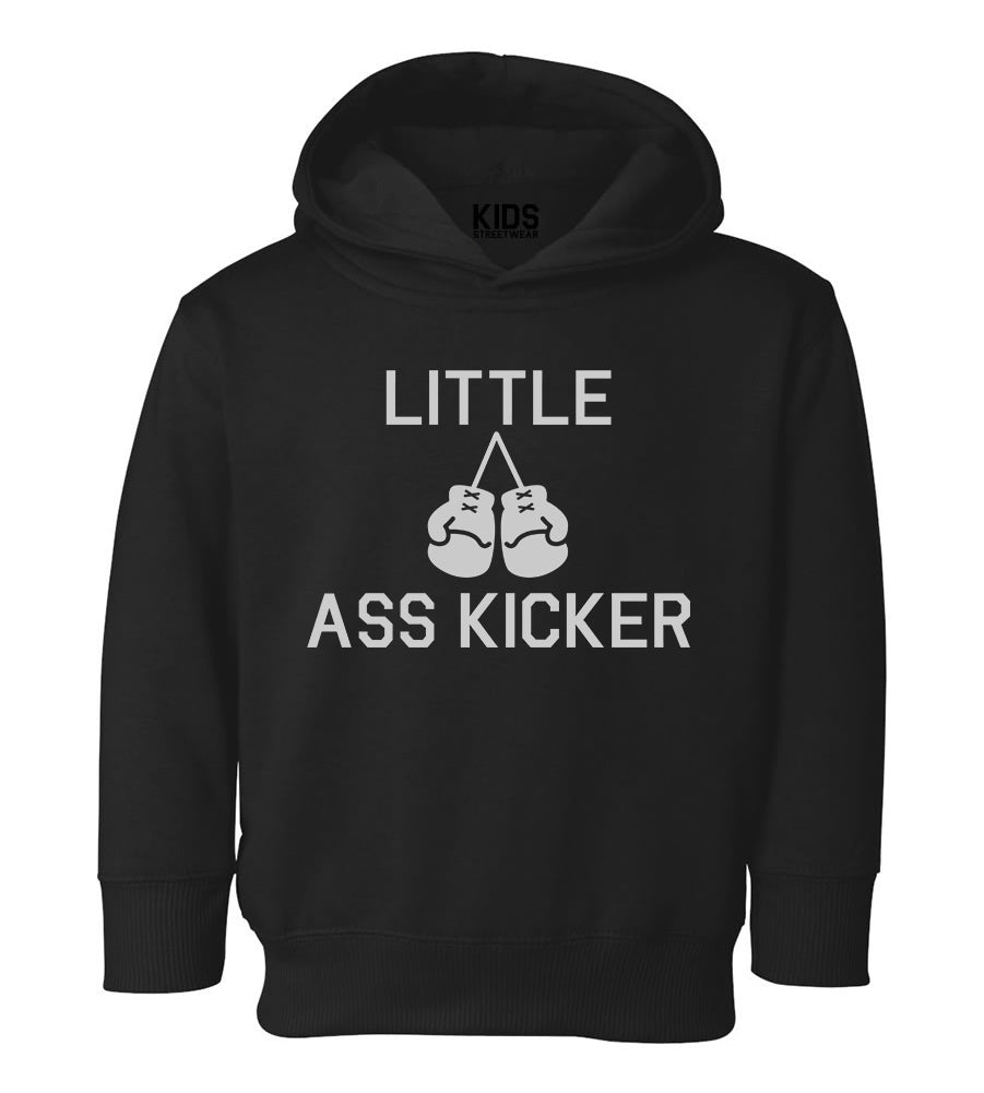 Little Ass Kicker Boxing Toddler Boys Pullover Hoodie Black