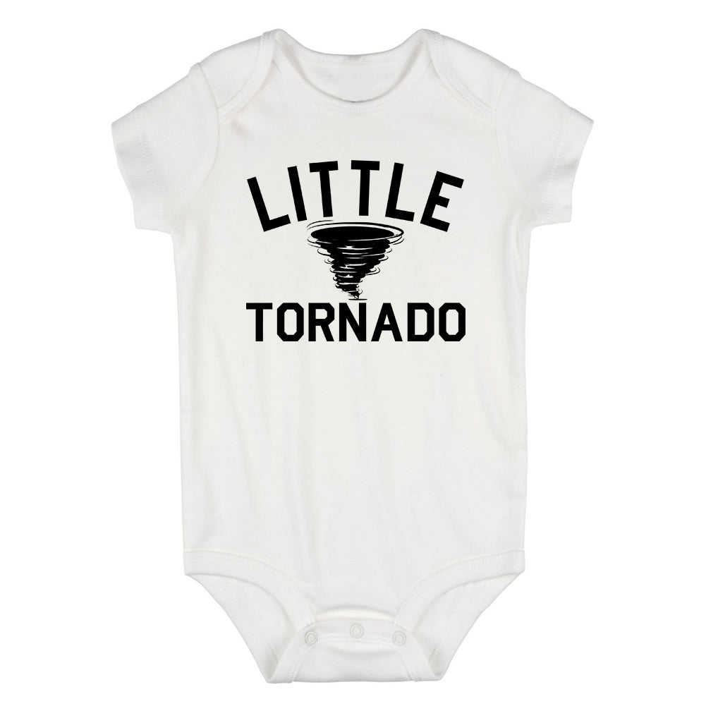 Little Tornado Funny Infant Baby Boys Bodysuit White