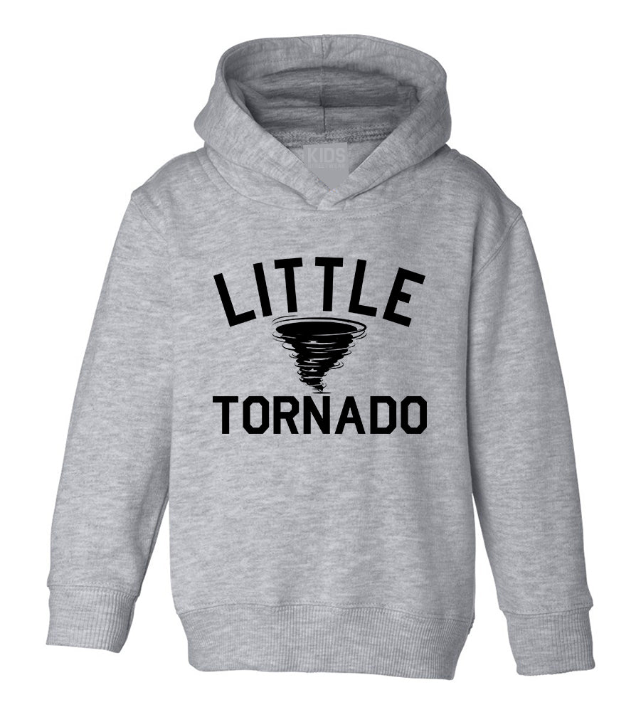Little Tornado Funny Toddler Boys Pullover Hoodie Grey