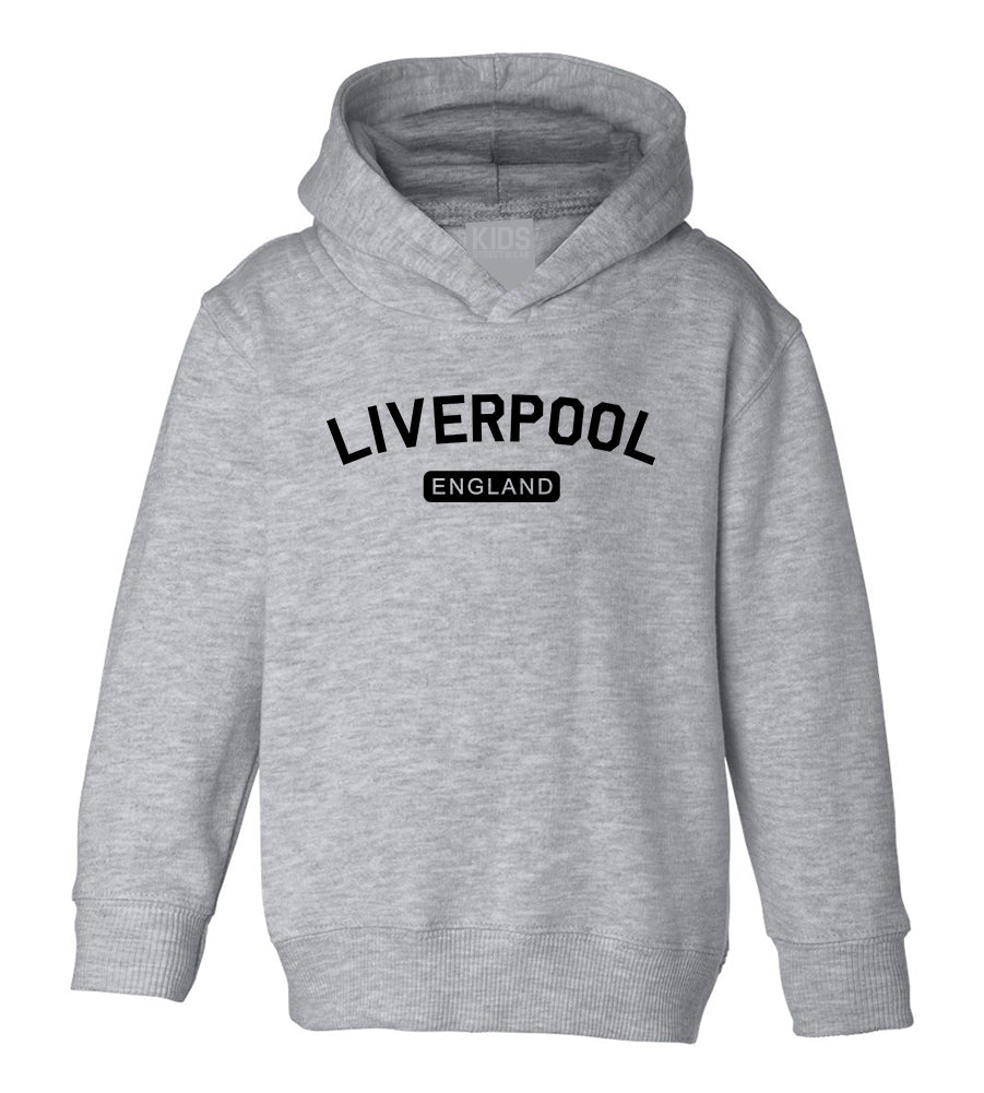 Liverpool England Arch Toddler Boys Pullover Hoodie Grey