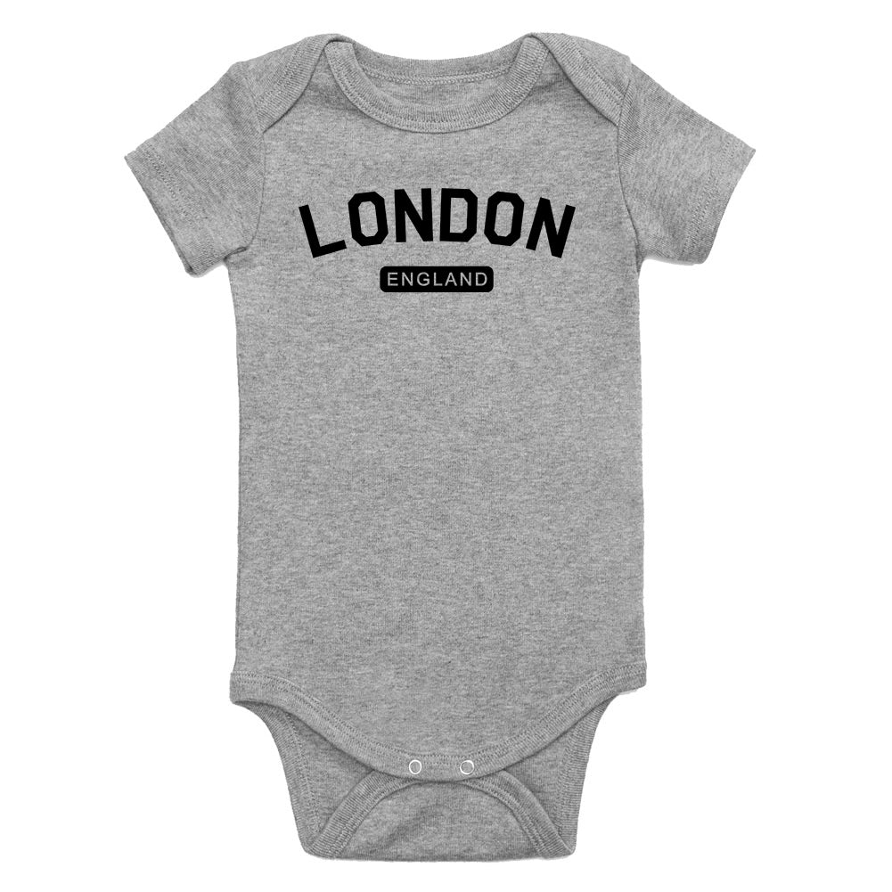 London England Arch Infant Baby Boys Bodysuit Grey