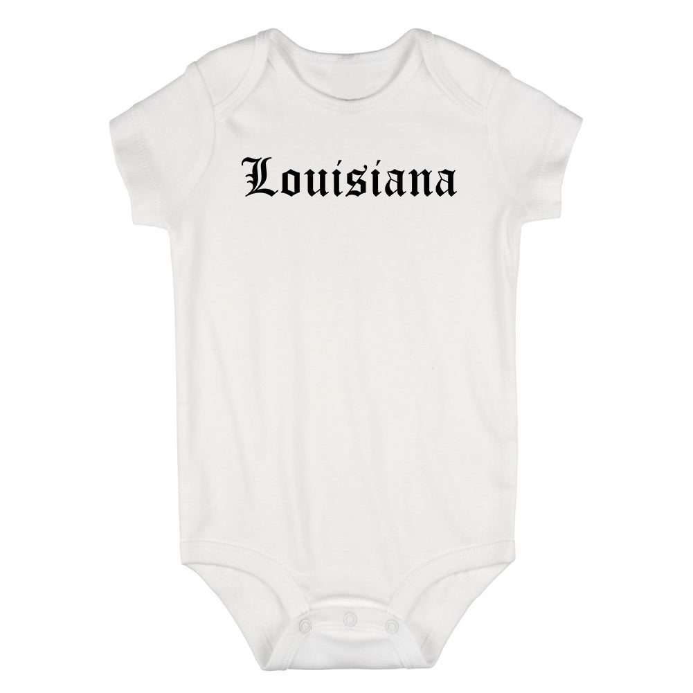 Louisiana State Old English Infant Baby Boys Bodysuit White