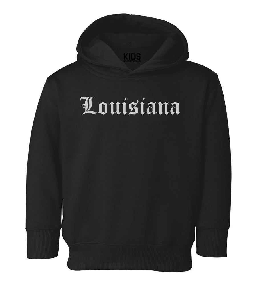 Louisiana State Old English Toddler Boys Pullover Hoodie Black