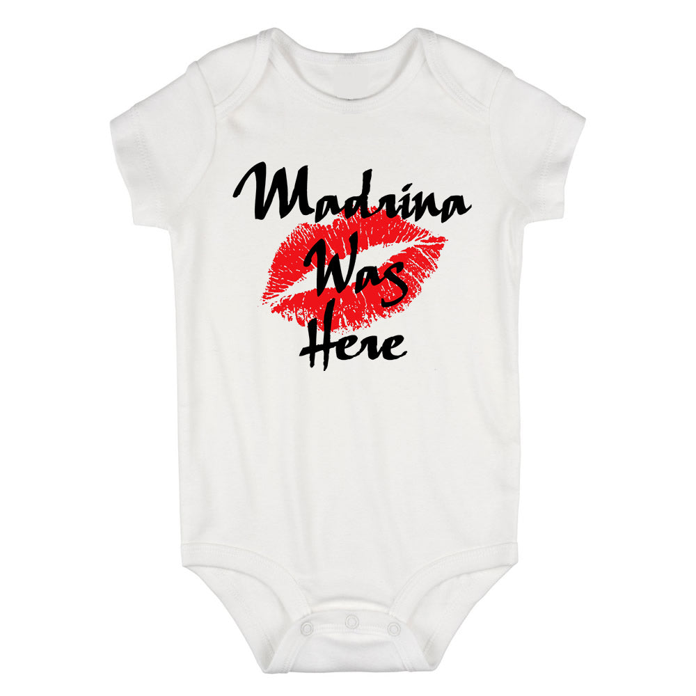 Madrina Was Here Baby Bodysuit One Piece White