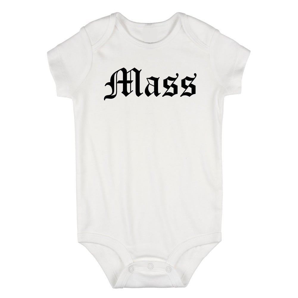 Mass Massachusetts Goth Infant Baby Boys Bodysuit White