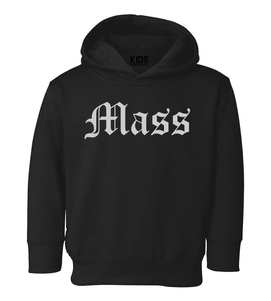 Mass Massachusetts Goth Toddler Boys Pullover Hoodie Black