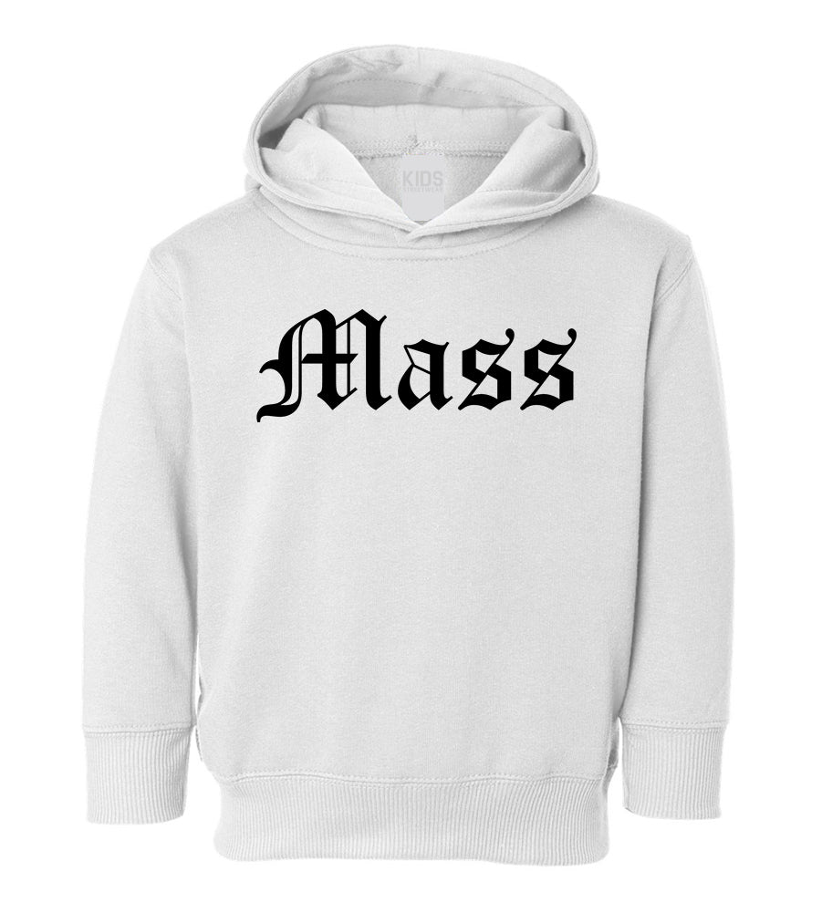 Mass Massachusetts Goth Toddler Boys Pullover Hoodie White