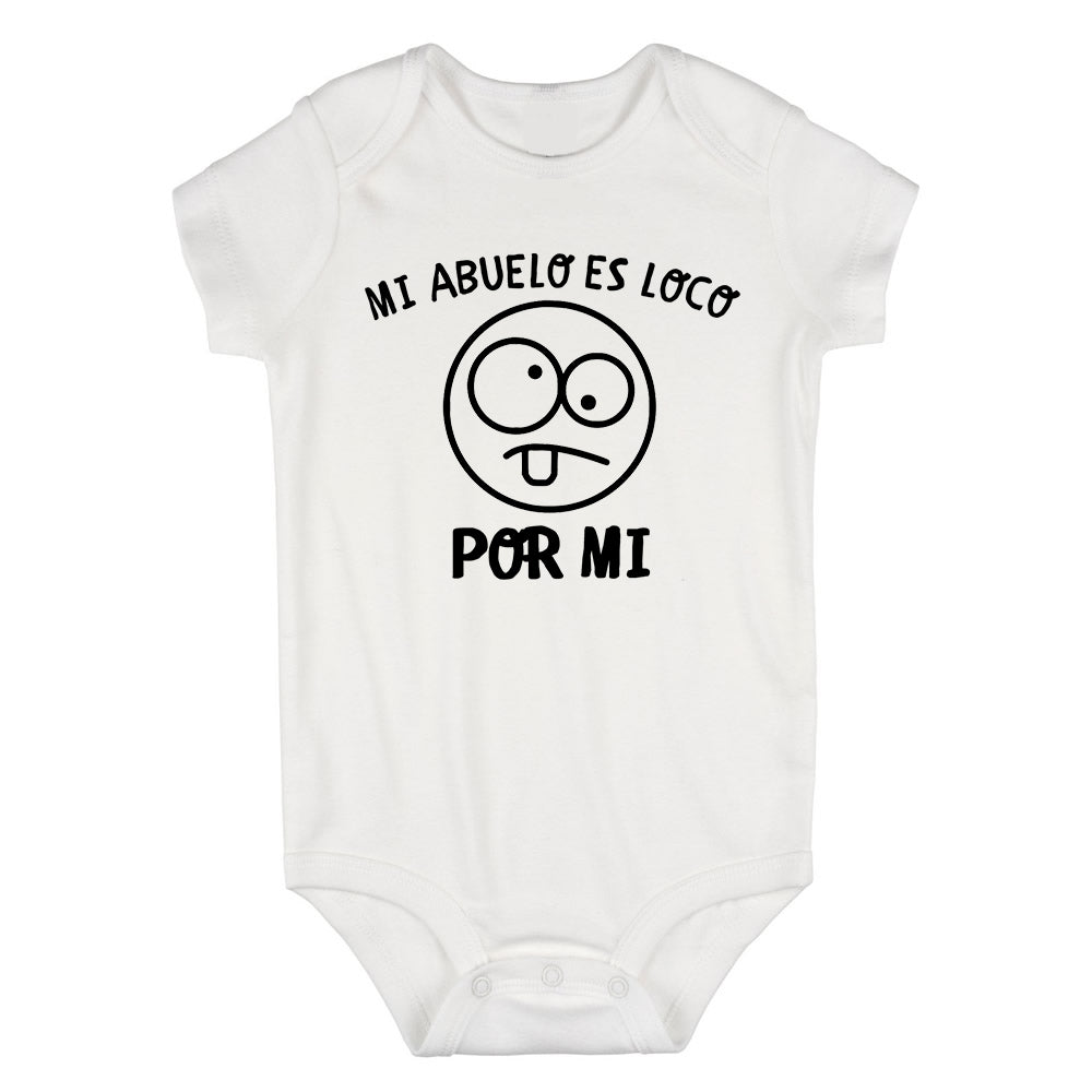 Mi Abuelo Es Loco Por Mi Baby Bodysuit One Piece White
