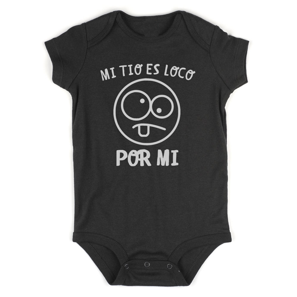 Mi Tio Es Loco Por Mi Baby Bodysuit One Piece Black
