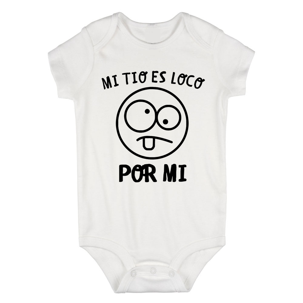 Mi Tio Es Loco Por Mi Baby Bodysuit One Piece White