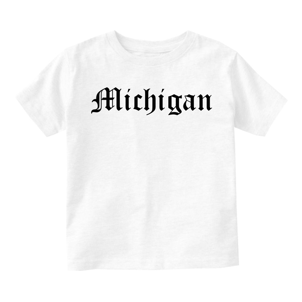 Michigan State Old English Infant Baby Boys Short Sleeve T-Shirt White