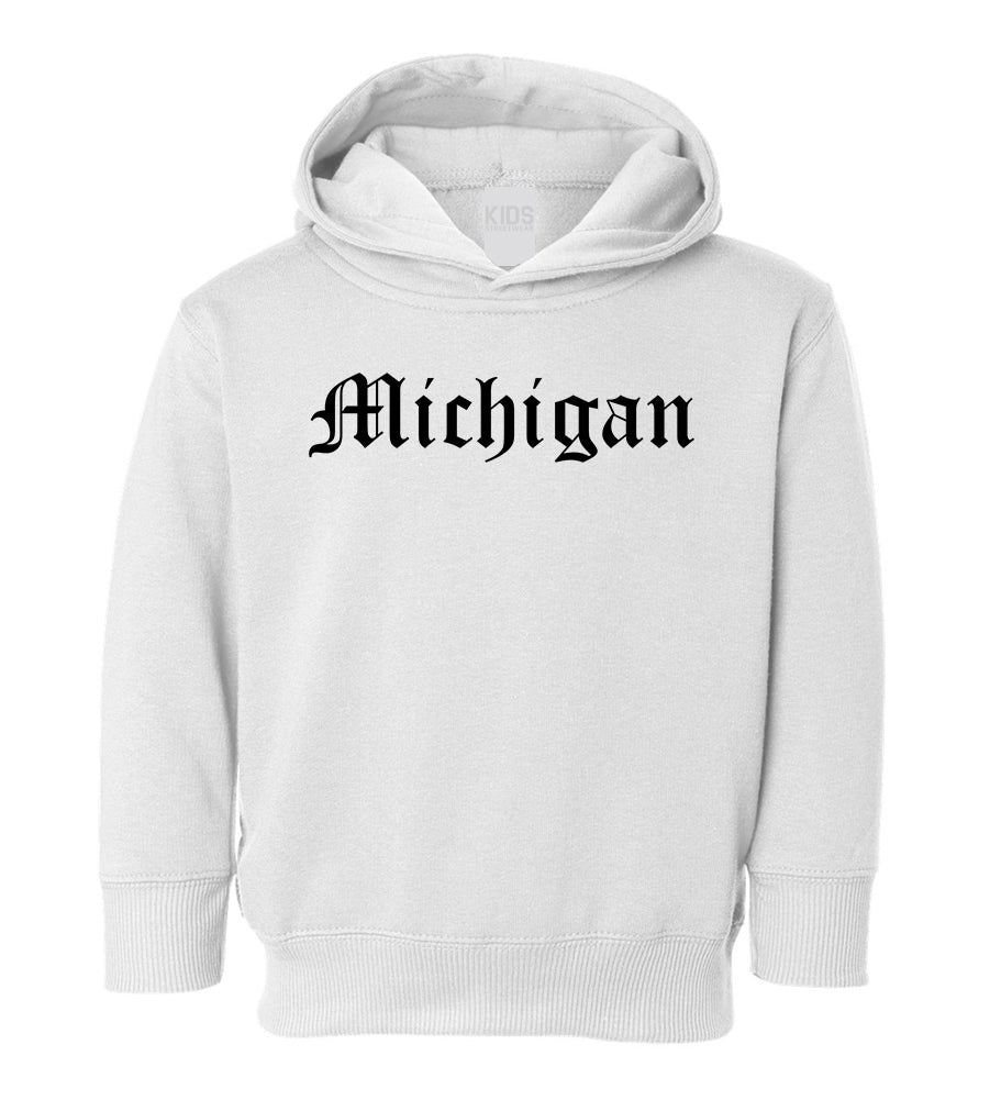 Michigan State Old English Toddler Boys Pullover Hoodie White