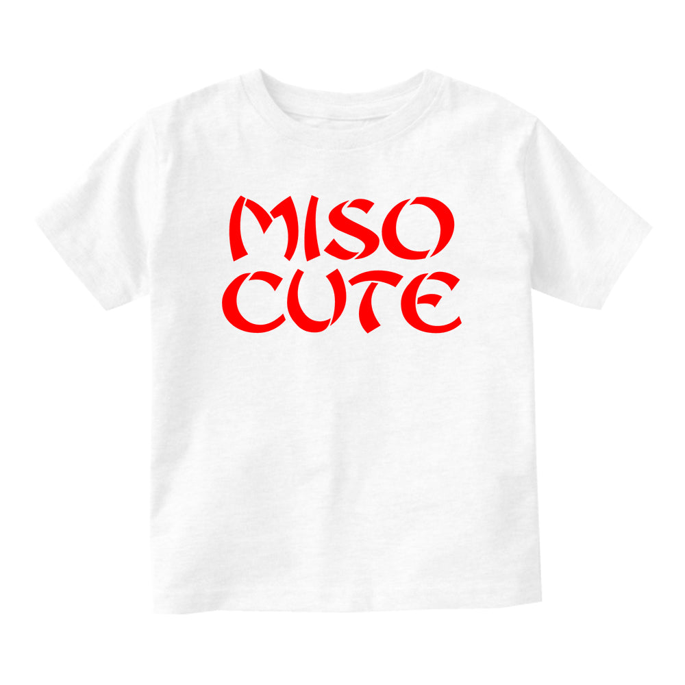 Miso Cute Baby Infant Short Sleeve T-Shirt White