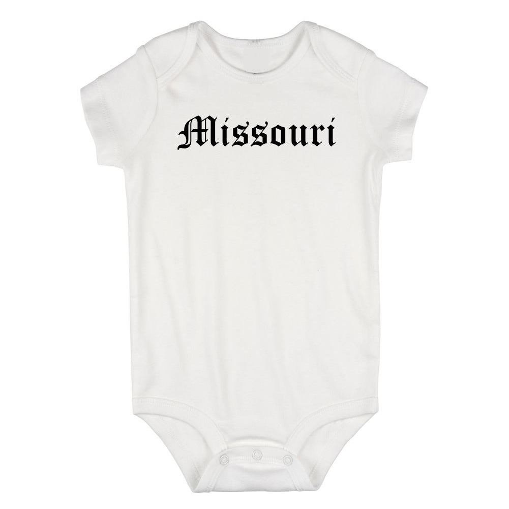 Missouri State Old English Infant Baby Boys Bodysuit White