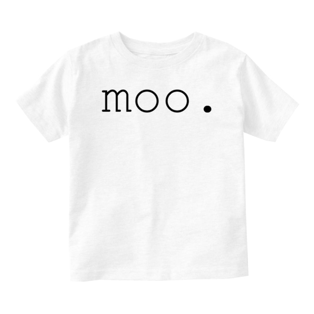 Moo Cow Sound Baby Toddler Short Sleeve T-Shirt White