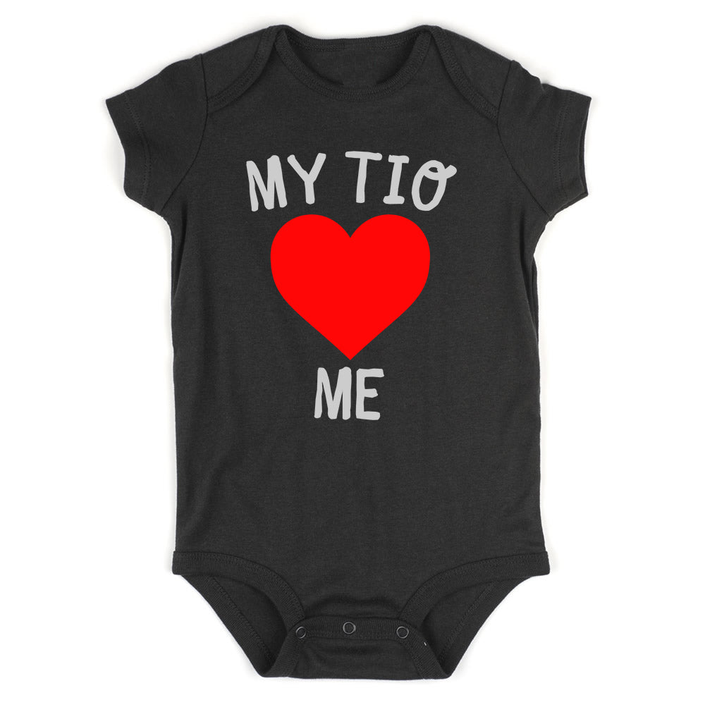 My Tio Loves Me Baby Bodysuit One Piece Black