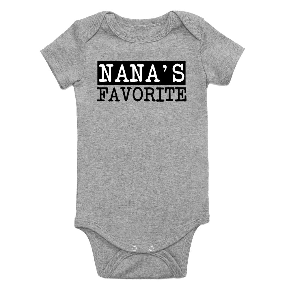 Nanas Favorite Grandma Infant Baby Boys Bodysuit Grey