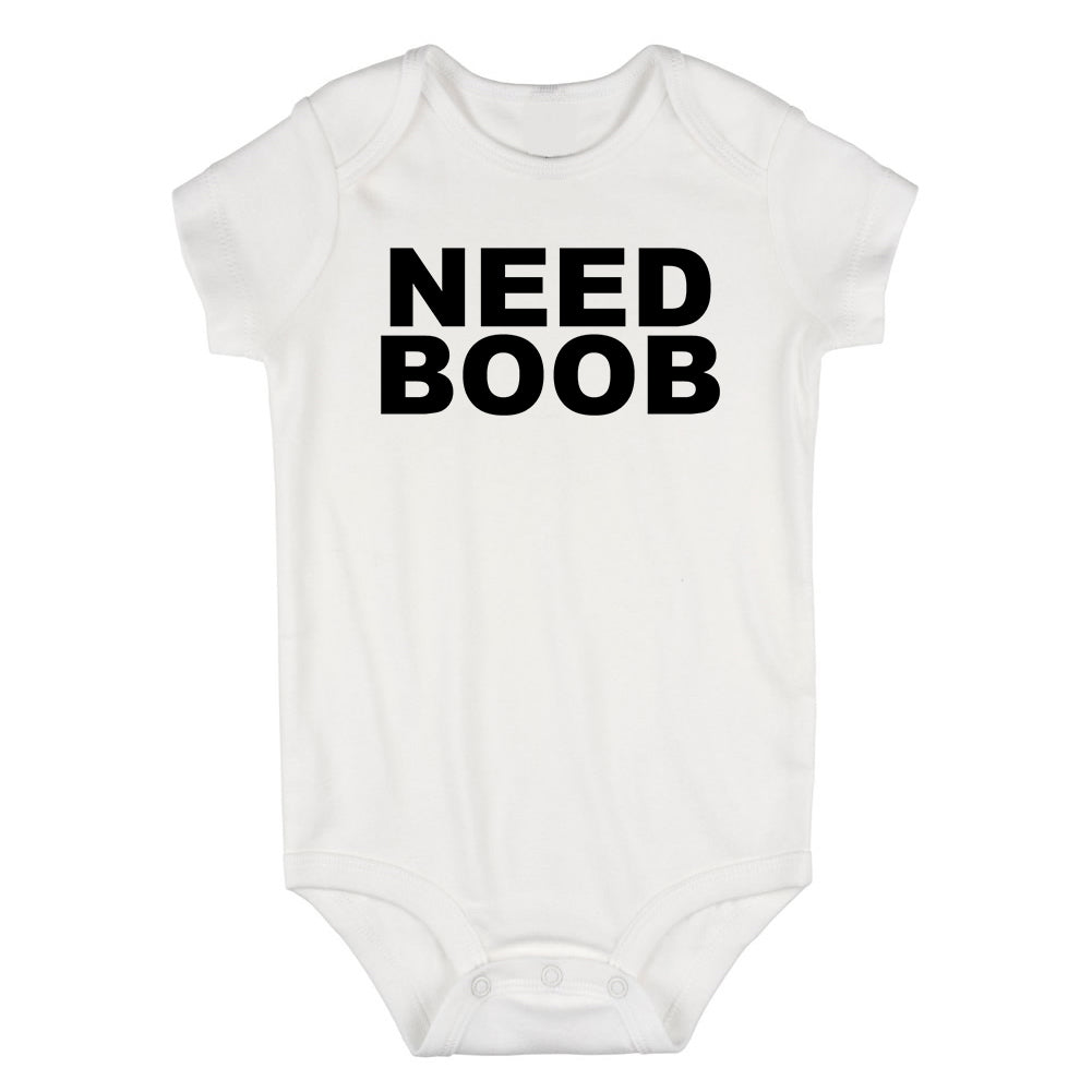 Need Boob Breastfeeding Infant Baby Boys Bodysuit White