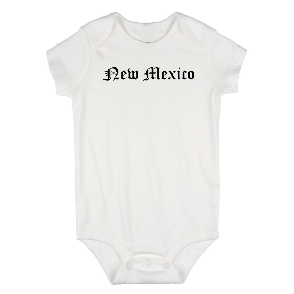 New Mexico State Old English Infant Baby Boys Bodysuit White