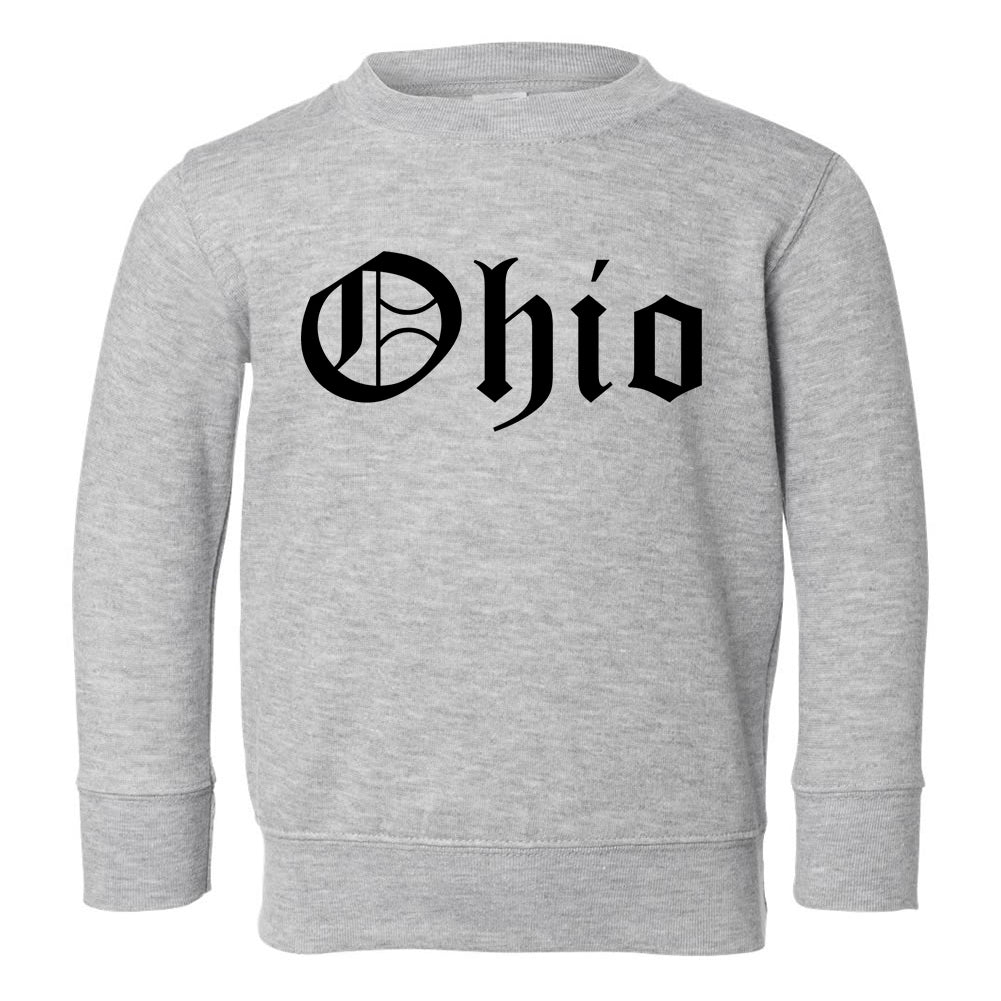 Ohio State Old English Toddler Boys Crewneck Sweatshirt Grey