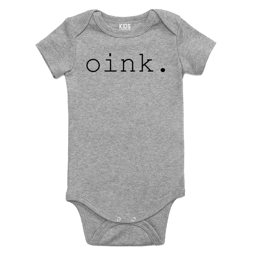 Oink Pig Sound Baby Bodysuit One Piece Grey
