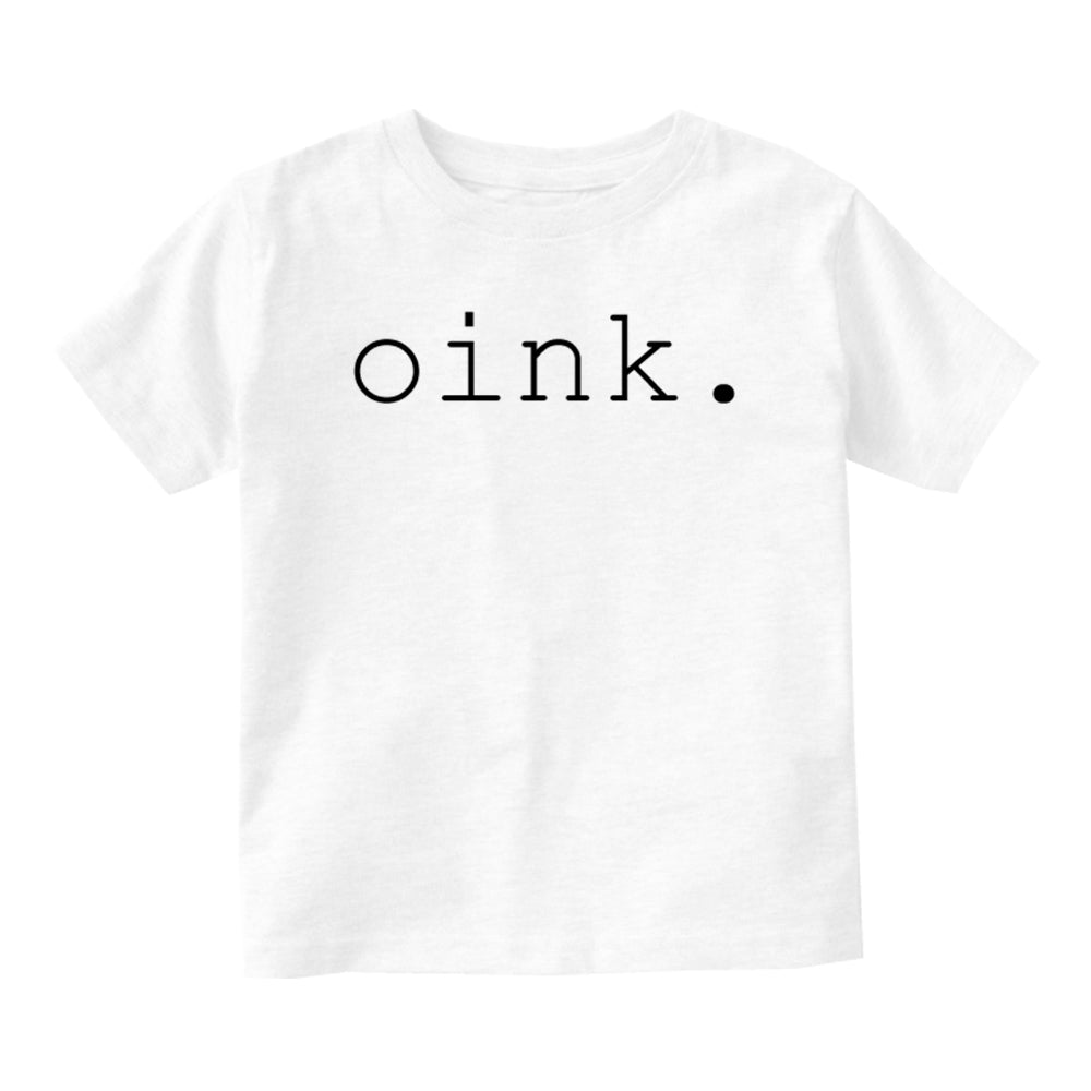Oink Pig Sound Baby Toddler Short Sleeve T-Shirt White