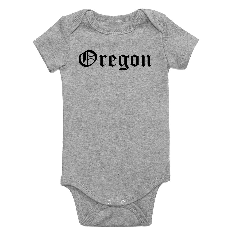 Oregon State Old English Infant Baby Boys Bodysuit Grey