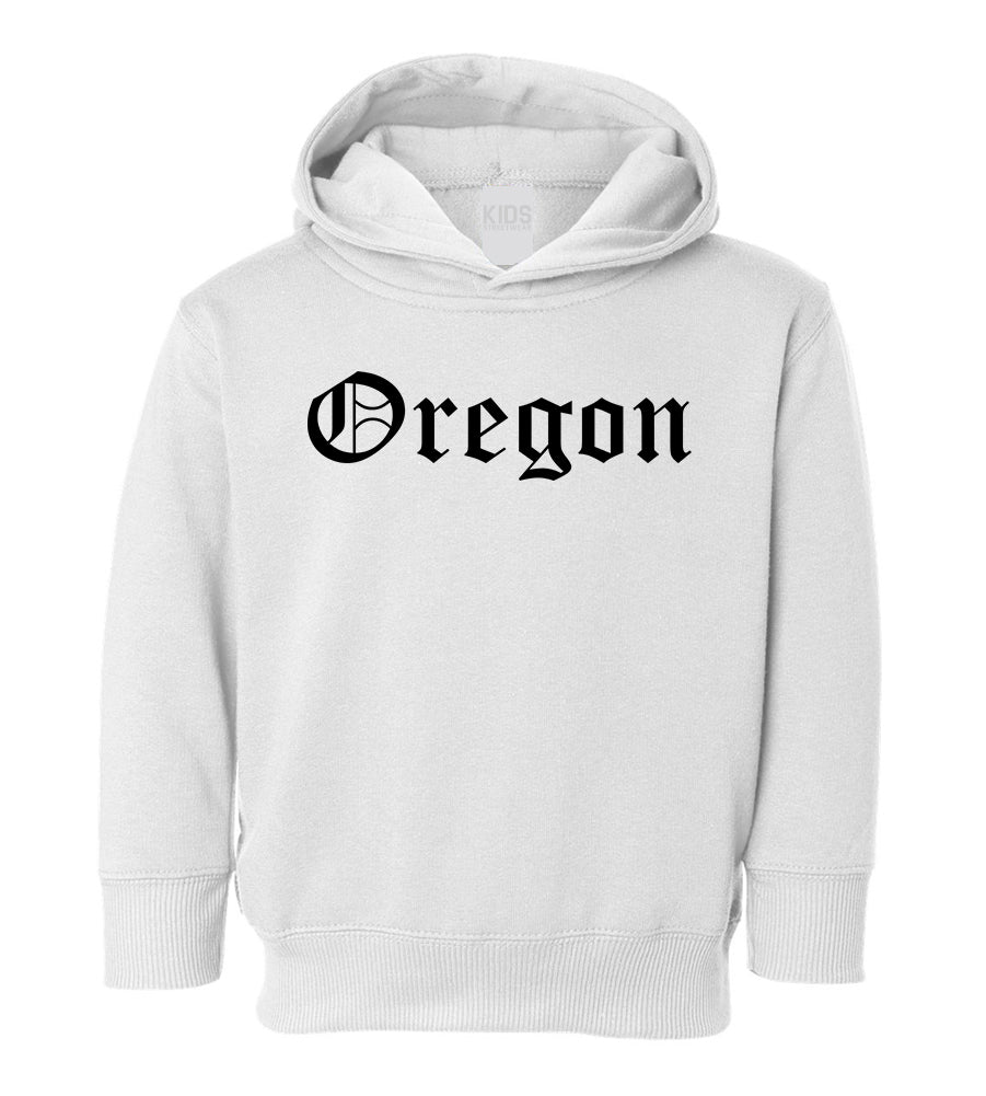 Oregon State Old English Toddler Boys Pullover Hoodie White