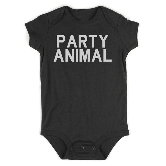 Party Animal Fun Birthday Infant Baby Boys Bodysuit Black
