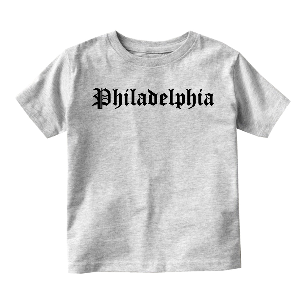 Philadelphia Pennsylvania PA Old English Infant Baby Boys Short Sleeve T-Shirt Grey