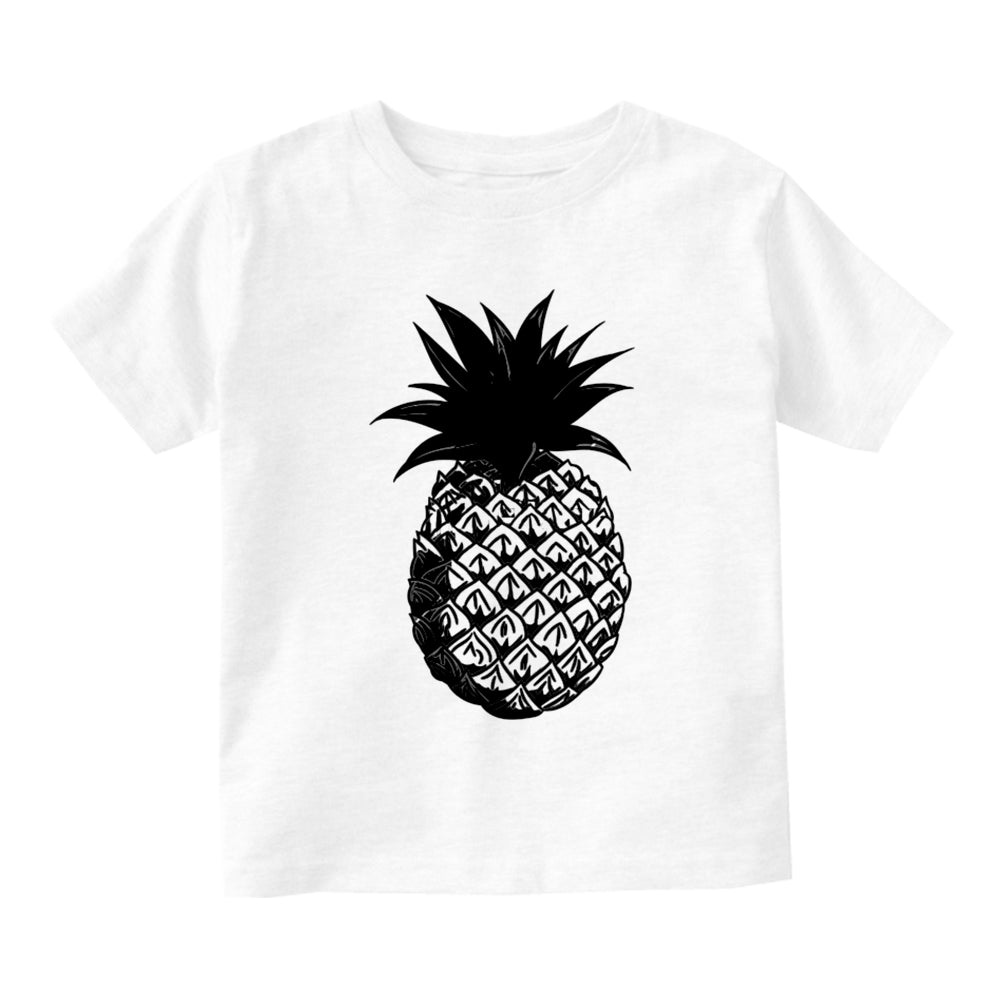 Pineapple Fruit Infant Baby Boys Short Sleeve T-Shirt White