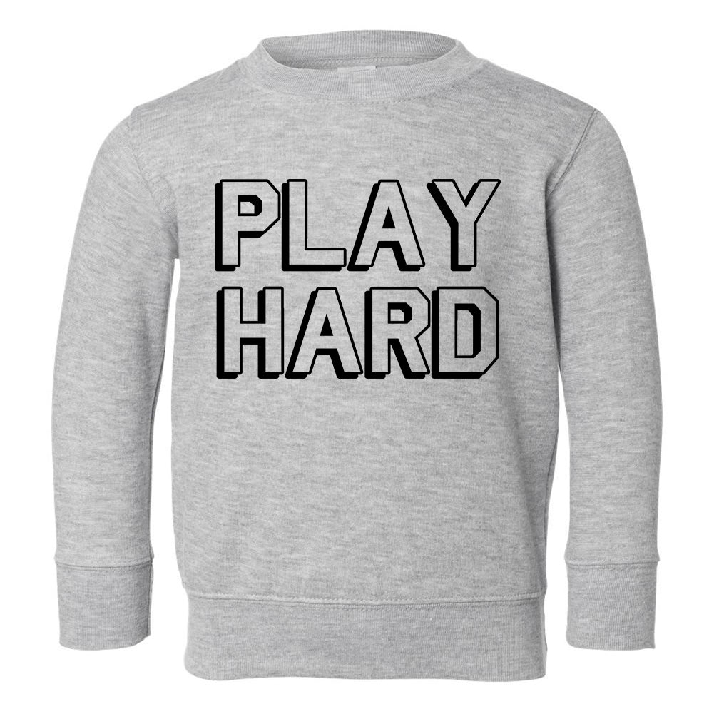 Play Hard Sports Toddler Boys Crewneck Sweatshirt Grey