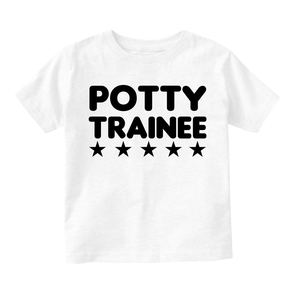 Potty Trainee Training Infant Baby Boys Short Sleeve T-Shirt White